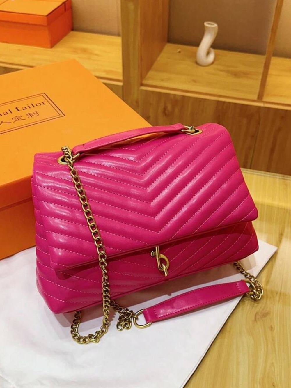 Embroidery Thread Chain Stitching Women's Shoulder Bag - Picture 3 of 4